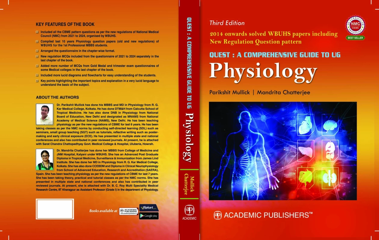 Quest: A Comprehensive Guide to UG Physiology (Third Edition) – Parikshit Mullick & Mandrita Chatterjee | Academic Publishers - Image 2 by Academic Publishers